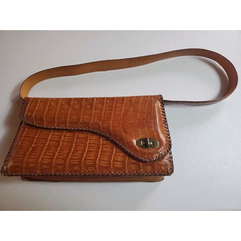 VINTAGE Martin Dingman Alligator Hand Bag Handmade USA 01603